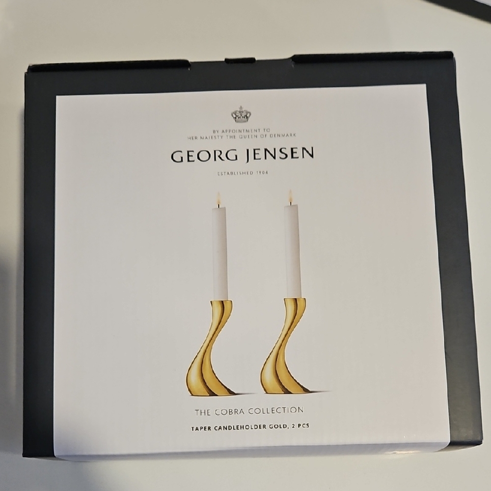 Georg Jensen Gold Candleholders